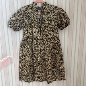 Leopard Print babydoll Dress